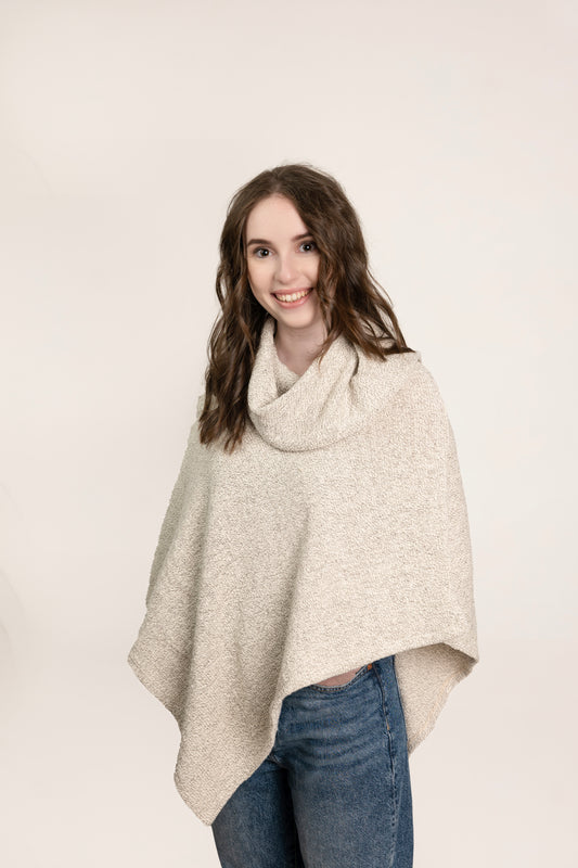 Cowl Neck V Poncho