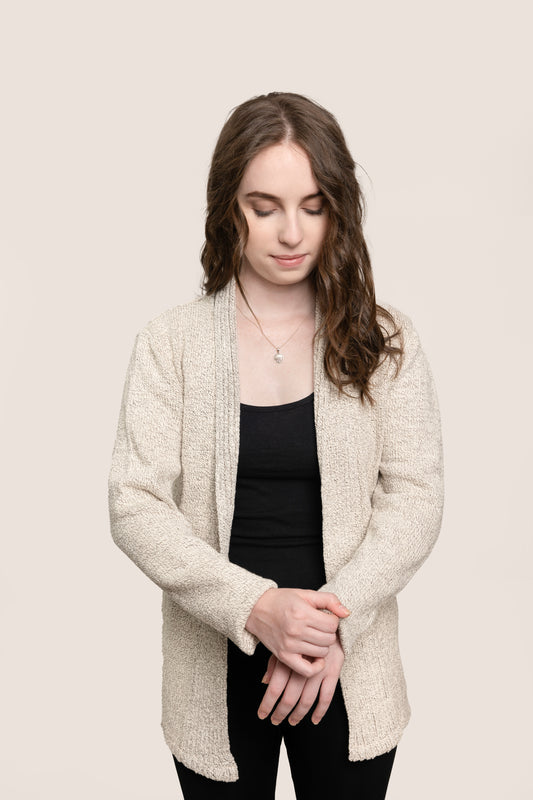 Fitted Open Cardigan with Longsleeve